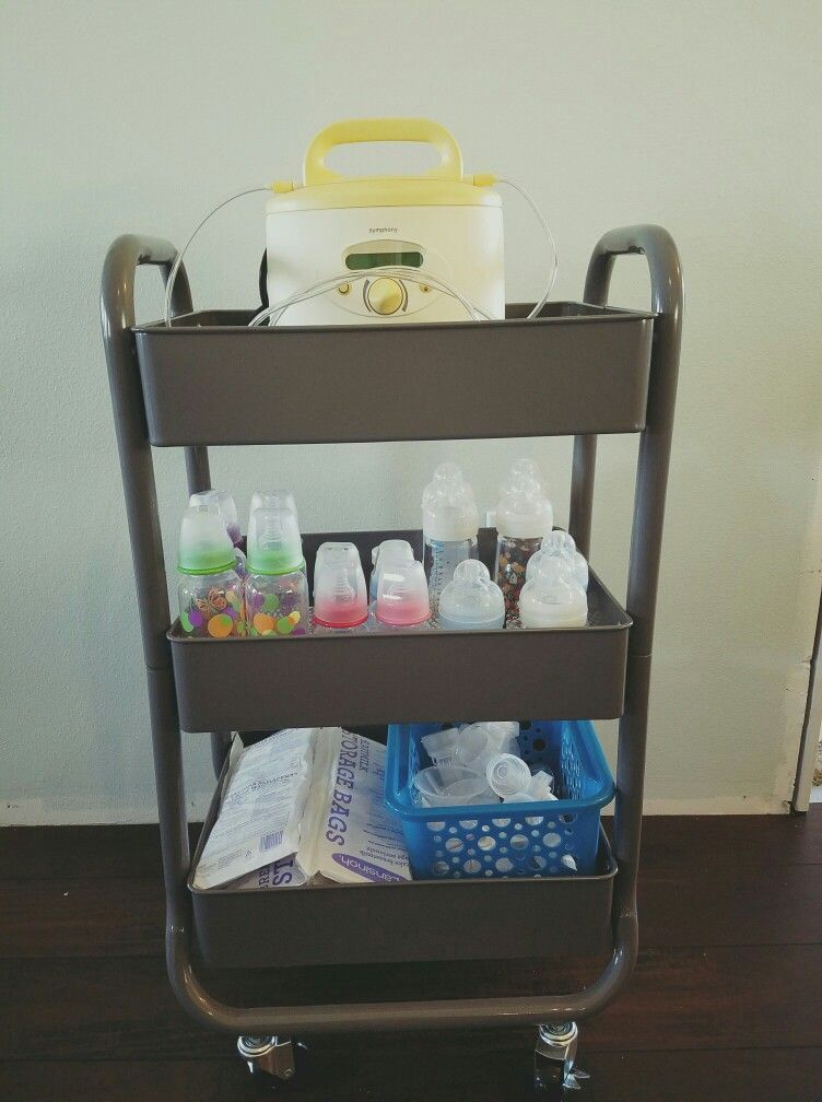 kitchen rolling cart to store baby fedding bottles