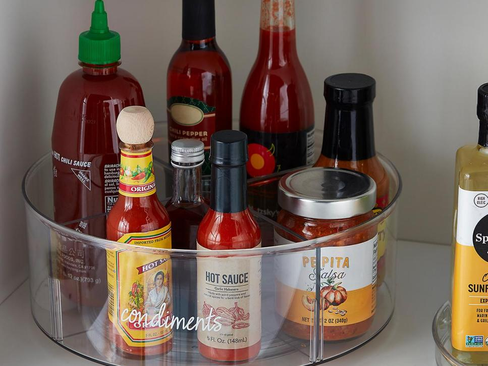 lazy susan for small pantry organization 