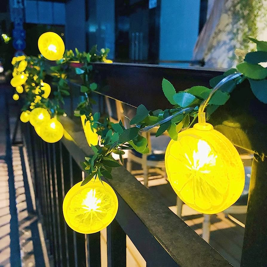 lemon-themed lighting fixtures for kitchen