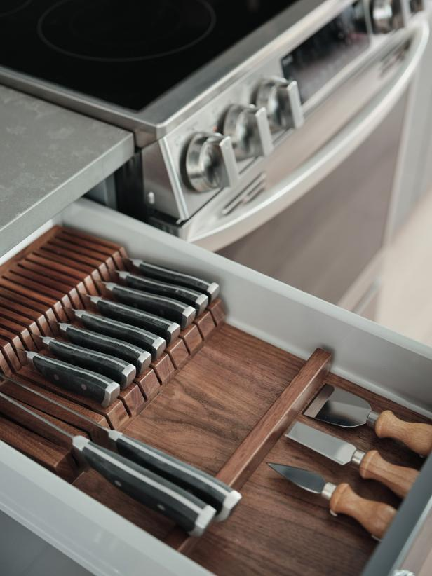 knife organizer for kitchen drawer