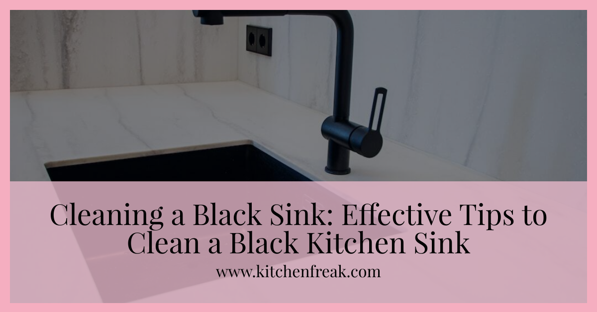 cleaning black kitchen sink