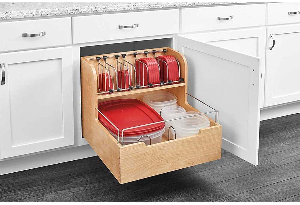 pull-out food storage container organizer