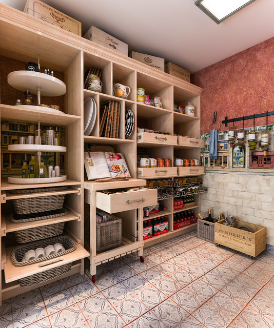 Closet pantry in Tuscan style