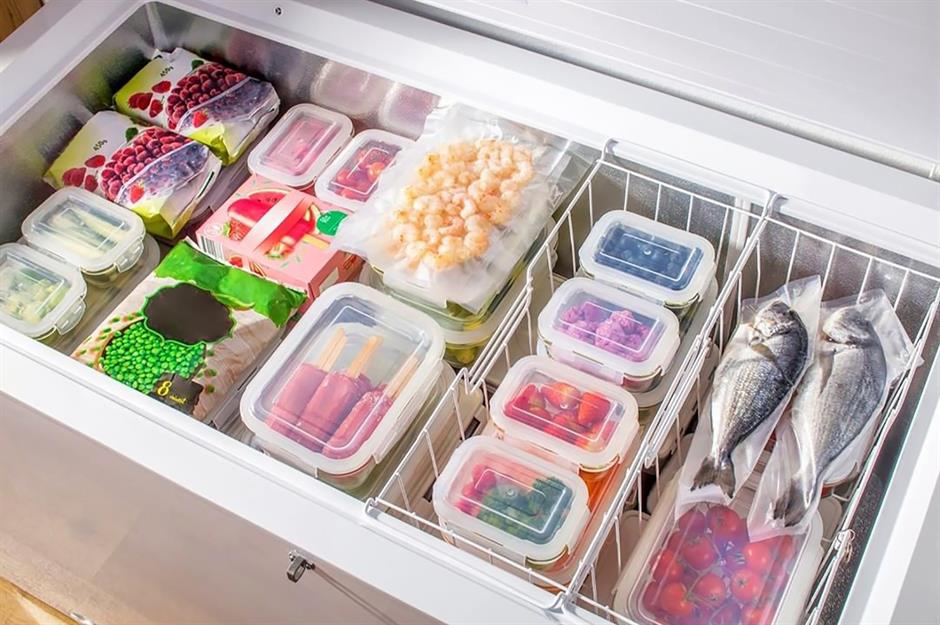 Food storage in chest freezer